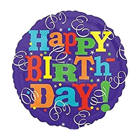 Happy Birthday Streamers Purple Balloon 18inch Party Wholesale