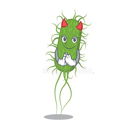 Li Bacteria Dressed As Devil Cartoon Character Design Style Stock