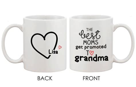 Personalized Grandma Coffee Mug Great Moms Get Promoted To Grandma