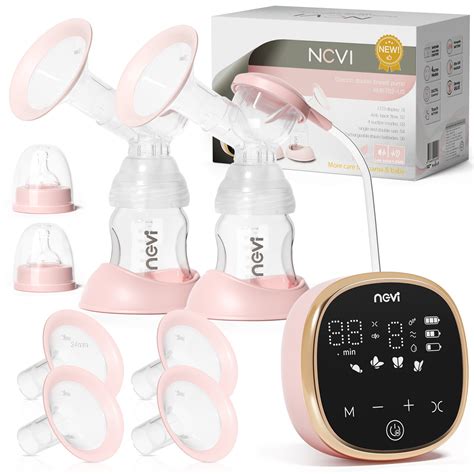 ncvi double electric breast pumps 4 modes and 9 levels with 4 size flanges and 10pcs breastmilk
