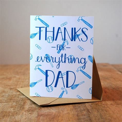 Items Similar To Thanks For Everything Dad Father S Day Card On Etsy