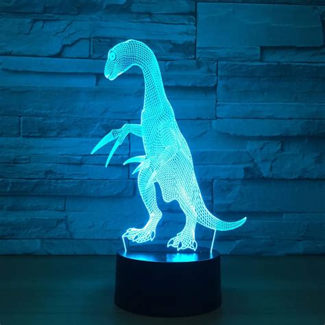 Dinosaur 3d Lamp 7 Color Led Night Lamps For Kids Touch Led Usb Table
