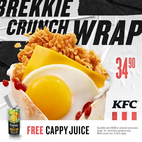 kfc south africa on twitter streets are saying brekkie crunch wraps taste even better when you