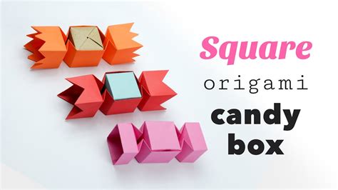 Square Origami Candy Box Tutorial Diy T Box Paper Kawaii Youtube