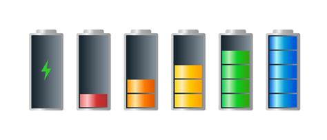 Nivel Del Indicador De Energía Cargada De La Batería De Alta A Baja