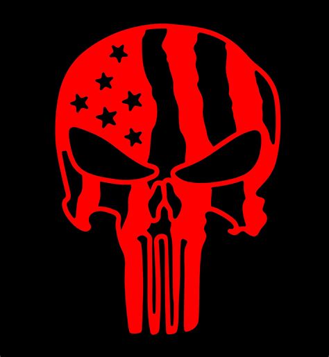 Punisher Skull Flag Cut File Punisher Dxf Svg Pdf Ai Eps Etsy