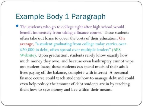 Argumentative Essay Body Paragraphs The Best Way To Create A Powerful