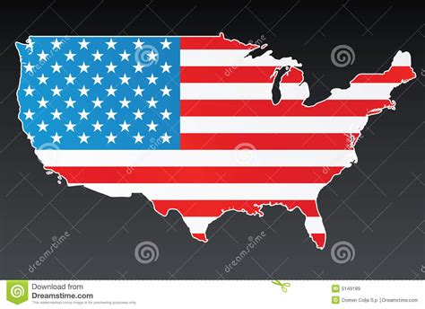 Usa Map With Us Flag Royalty Free Stock Images Image 5149189