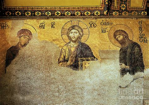 Deesis Mosaic Hagia Sophia Christ Pantocrator The Last Judgement Photograph By Urft Valley Art
