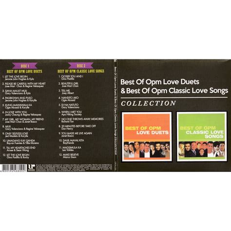 Best Of Opm Love Duets And Best Of Opm Classic Love Songs Collection Shopee Philippines