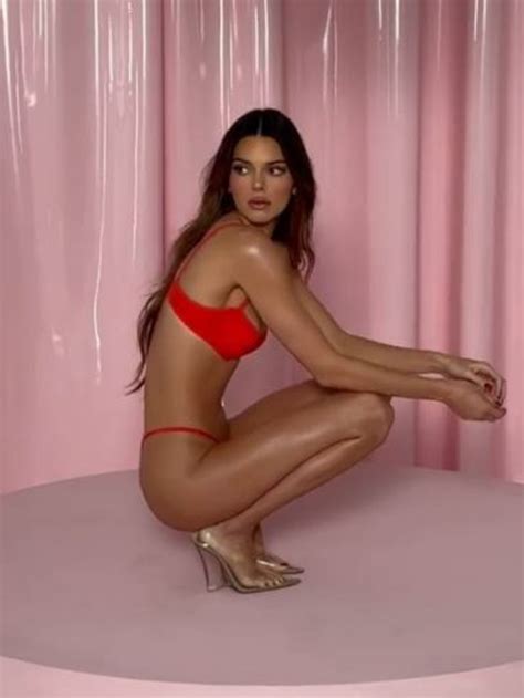 Kendall Jenner Poses In Red Lingerie For Skims Valentines Day Collection Daily Telegraph