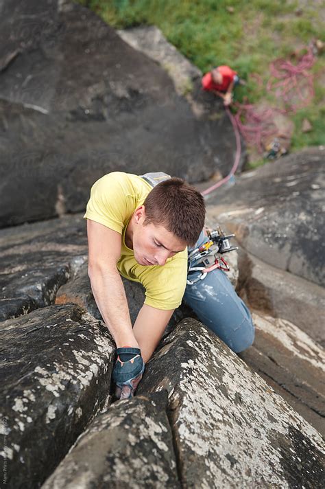 Free Climber Rock Climbing By Stocksy Contributor Manu Prats Stocksy