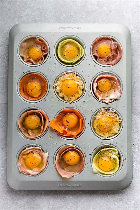 Baked Egg Cups 9 Ways Easy Low Carb And Keto Breakfast Recipe