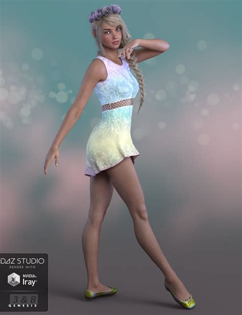 Dforce Summer Angel Outfit For Genesis 3 And 8 Females 3d Models And 3d Software By Daz 3d