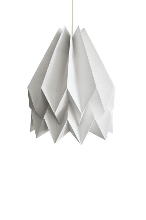 Plain Light Grey Handmade Origami Lighting By Orikomi Architizer