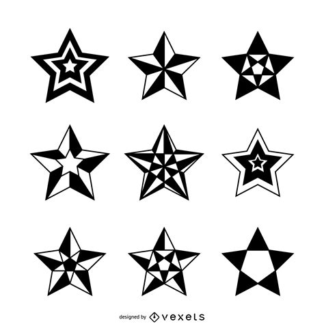 Descarga Vector De Conjunto De Ilustraciones De Estrellas Aisladas