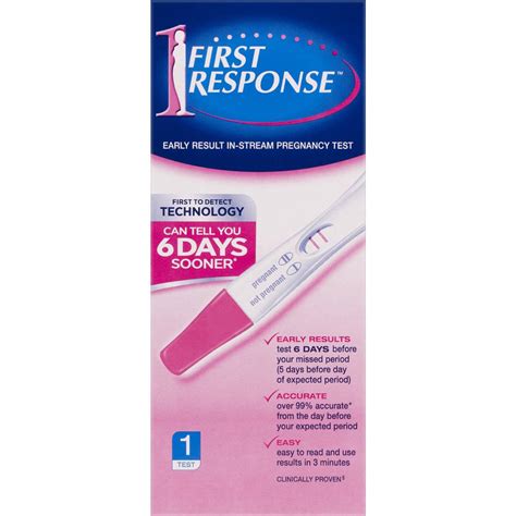 First Response Pregnancy Test Stream 1pk Woolworths