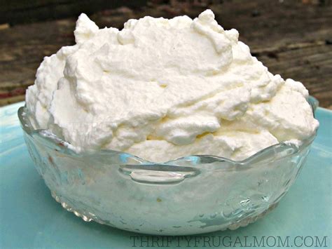 Easy Homemade Whipped Cream Homemade Cool Whip Thrifty Frugal Mom