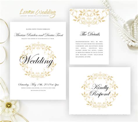 Traditional Wedding Invitations Lemonwedding