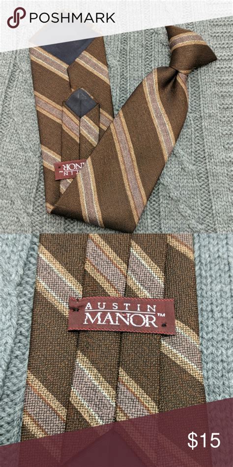 Austin Manor Mens Striped Clip Neck Tie Mens Stripes Ties Mens