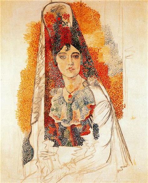 Woman With Spanish Dress 1917 Pablo Picasso