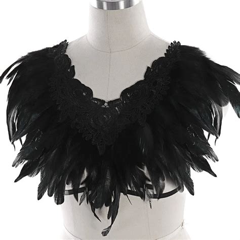 Feather Bra Top Cage Body Harness Strappy Epaulette Shoulder Sexy Shawl Crop Tops Elastic Plus