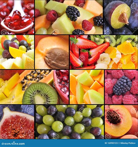 Fruit Collage Stock Image Image Of Bright Macro Exotic 16990123