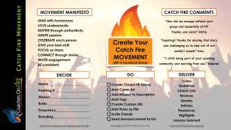 Catch Fire Movement Cheat Sheet Coaches On Fire Pam Sterling Life