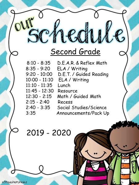 Second Grade Schedule
