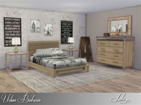 Sims 4 Ccs The Best Urban Bedroom By Lulu265 Urban Bedroom Loft