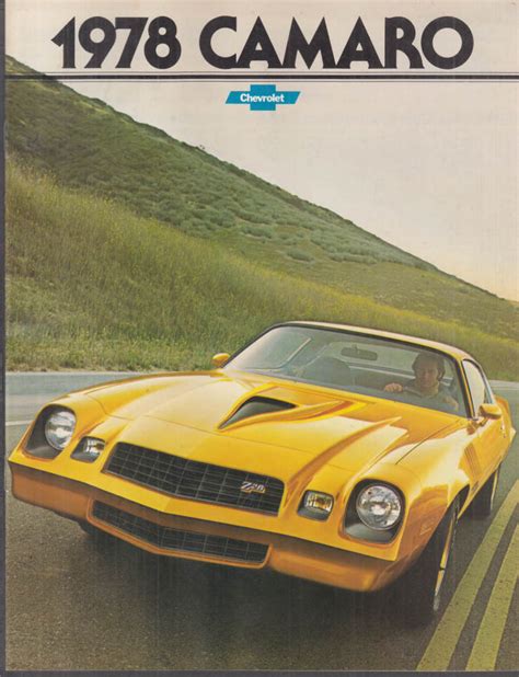 1978 Chevrolet Camaro Sales Brochure Z28 Rally Sport Type Lt