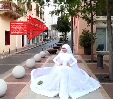 Video Of Bride Posing For Wedding Picture As Beirut
