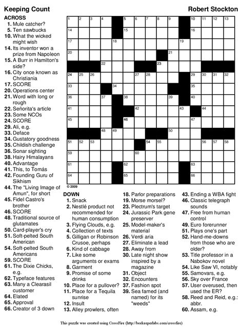 Fill in crossword puzzles here's a cartoon themed crossword for you to fill in. Beekeeper Crosswords
