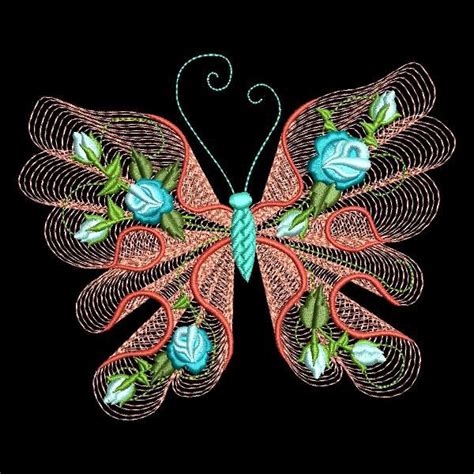 Unique Embroidered Butterflies 20 Embroidery Designs Hand Embroidery