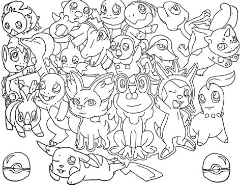 Starter Pokemon Coloring Pages Sketch Coloring Page