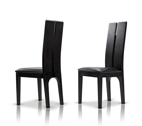 Lillian cross back side chair (set of 2) it is a set of two chairs for the dining room. Maxi - Modern Black Oak Dining Chair (Set of 2)