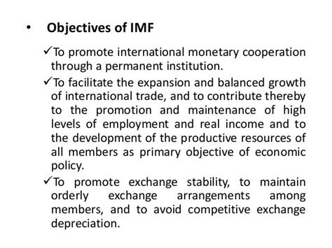 Roles Of International Economic Institutions