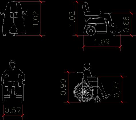 Wheelchair Dwg Block For Autocad • Designs Cad