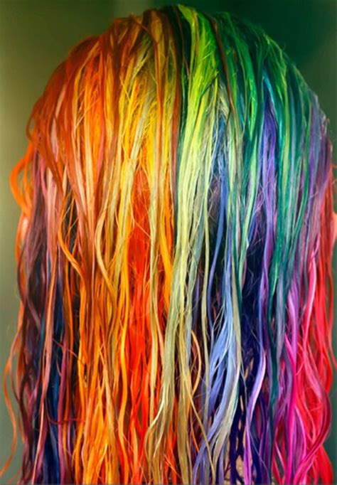 Hairhair Dyedyerainbowcolorful Awesome Hair Pinterest