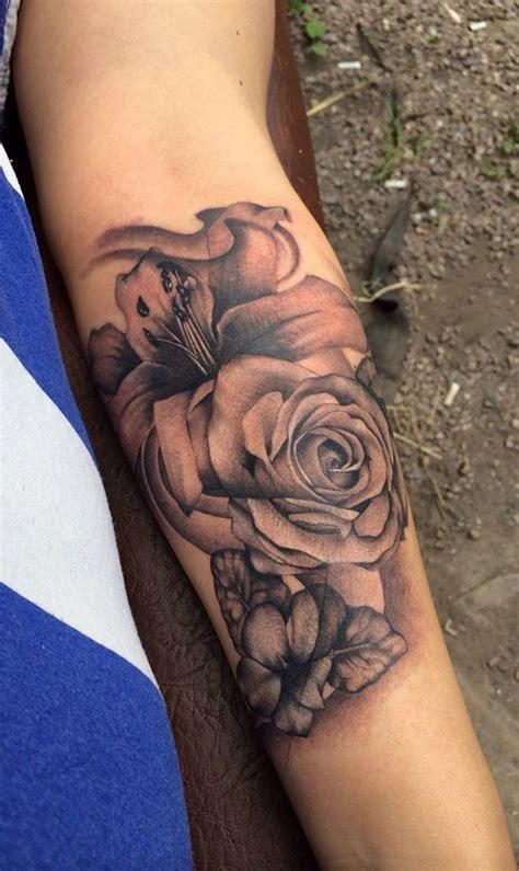 Black Vintage Rose Forearm Tattoo Ideas For Women Rose Tattoos For Women