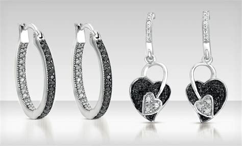 Black And White Diamond Earrings Up To 77 Off Multiple Designs