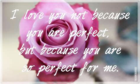 I Love You Not Because You Are Perfect Silver Quotes