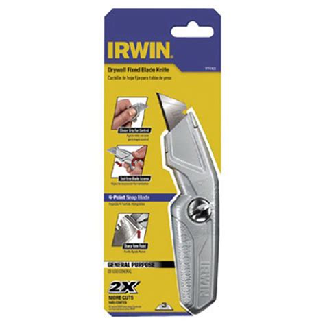 Irwin 1774103 8in Pro Touch Utility Knife With 3 Retractable Blade Units