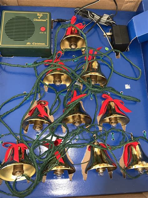 Vntg 1991 Mr Christmas Bells Of Christmas 10 Lighted Musical Bells 15
