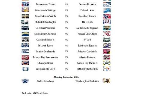 Weekly Nfl Office Pick Em Pool By Debooo