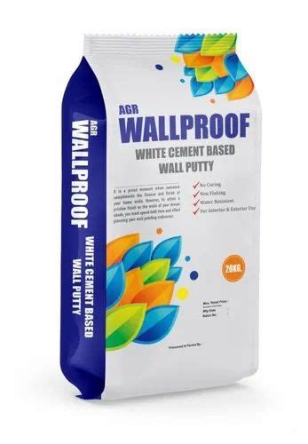 Printed Bopp Wall Putty Packaging Bag 20 Kg At Rs 10piece In Nagpur