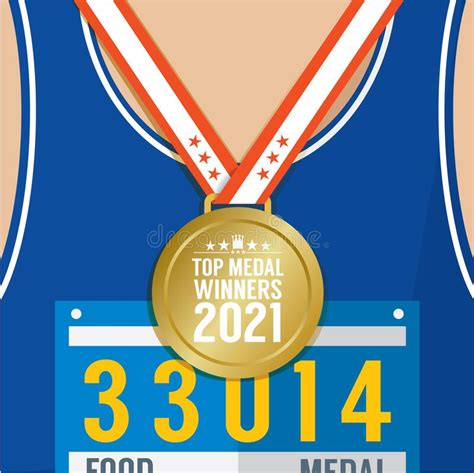 Top Medal Winner 2021 Sport Competition Concept Vector Stock Vector