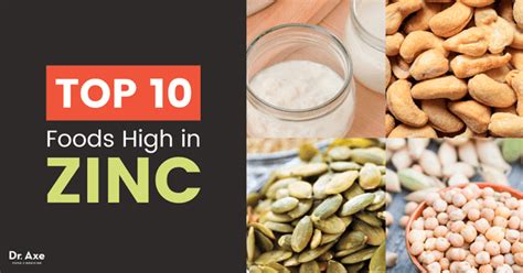 Foods high in zinc include oysters, beef, chicken, tofu, pork, nuts, seeds, lentils, yogurt, oatmeal, and mushrooms. Top 15 Foods High in Zinc and Their Health Benefits - Dr. Axe