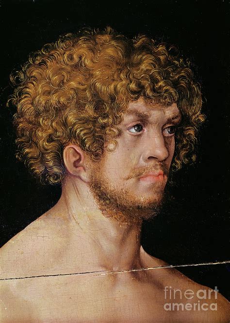 Adam And Eve Detail Of Adams Head Painting By Lucas The Elder Cranach