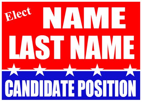 Political Campaign Sign Templates Free